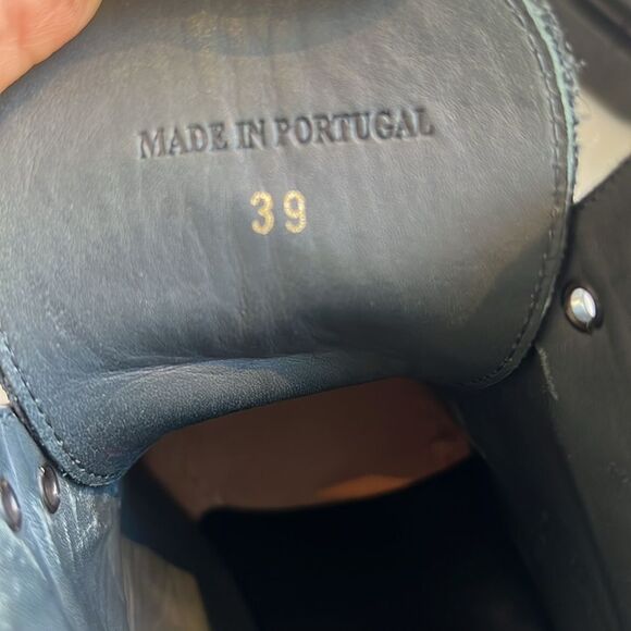 Adieu Paris Black Leather Combat Boots – Made in Portugal – Size 39 - Picture 6 of 11